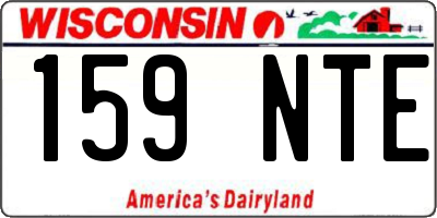 WI license plate 159NTE