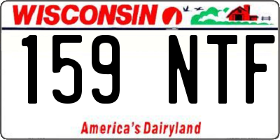 WI license plate 159NTF