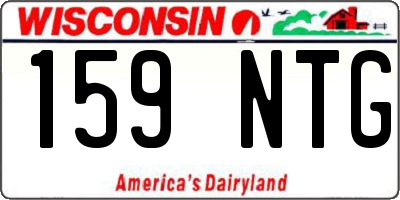 WI license plate 159NTG