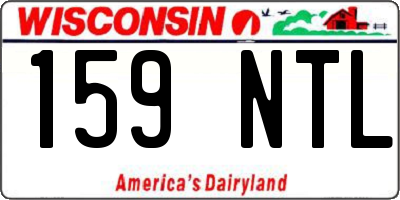 WI license plate 159NTL