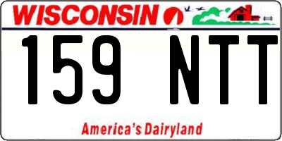 WI license plate 159NTT