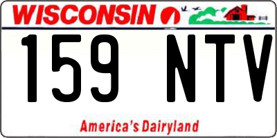 WI license plate 159NTV