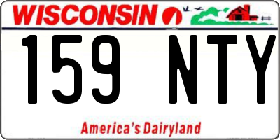 WI license plate 159NTY