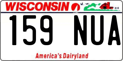 WI license plate 159NUA