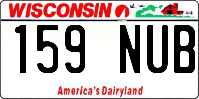 WI license plate 159NUB