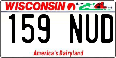 WI license plate 159NUD
