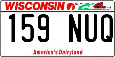 WI license plate 159NUQ