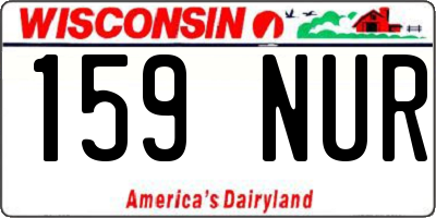 WI license plate 159NUR