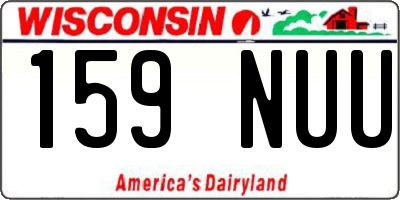 WI license plate 159NUU