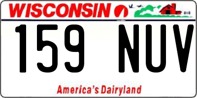 WI license plate 159NUV