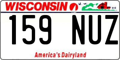 WI license plate 159NUZ
