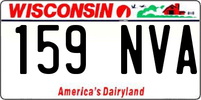 WI license plate 159NVA