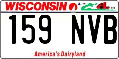 WI license plate 159NVB