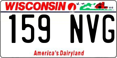 WI license plate 159NVG