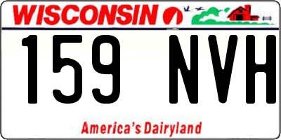 WI license plate 159NVH