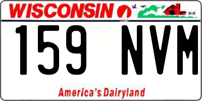 WI license plate 159NVM