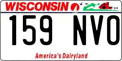 WI license plate 159NVO