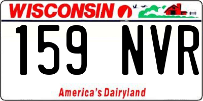 WI license plate 159NVR