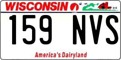 WI license plate 159NVS