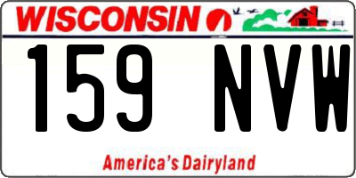 WI license plate 159NVW