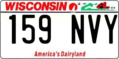WI license plate 159NVY