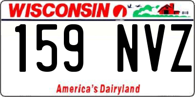 WI license plate 159NVZ