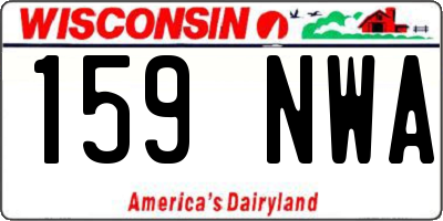 WI license plate 159NWA