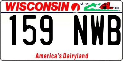 WI license plate 159NWB