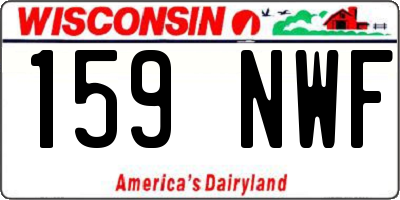 WI license plate 159NWF