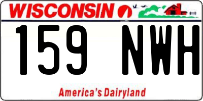 WI license plate 159NWH
