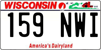 WI license plate 159NWI