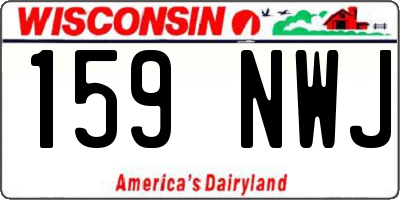 WI license plate 159NWJ