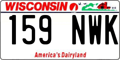 WI license plate 159NWK