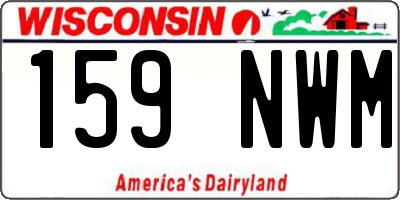 WI license plate 159NWM