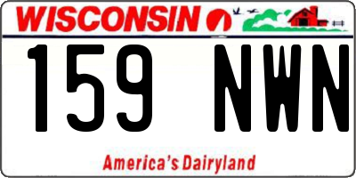 WI license plate 159NWN