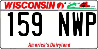 WI license plate 159NWP