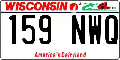 WI license plate 159NWQ