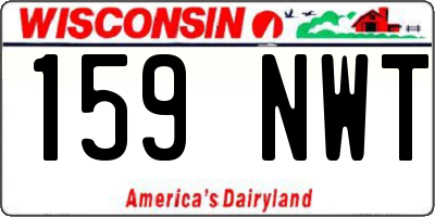 WI license plate 159NWT