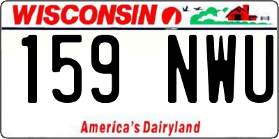 WI license plate 159NWU