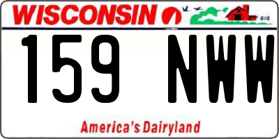 WI license plate 159NWW