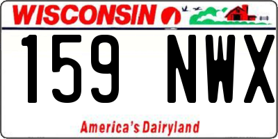 WI license plate 159NWX