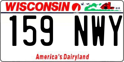 WI license plate 159NWY