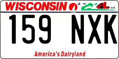 WI license plate 159NXK
