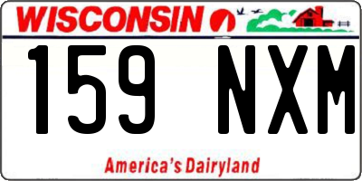 WI license plate 159NXM