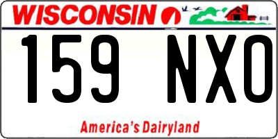 WI license plate 159NXO
