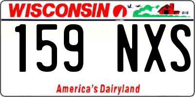WI license plate 159NXS