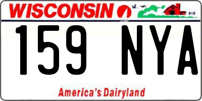 WI license plate 159NYA