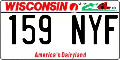 WI license plate 159NYF