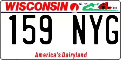 WI license plate 159NYG