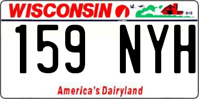 WI license plate 159NYH